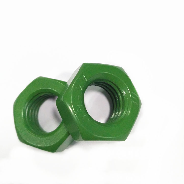 A2-70 A4-80 Oțel inoxidabil 316 304 Piuliță hexagonală din teflon verde DIN934