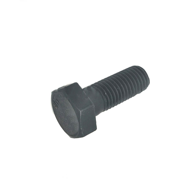 Șuruburi de fixare cu cap hexagonal Gr4.8 8.8 placate cu zinc negru (DIN7990 DIN558)