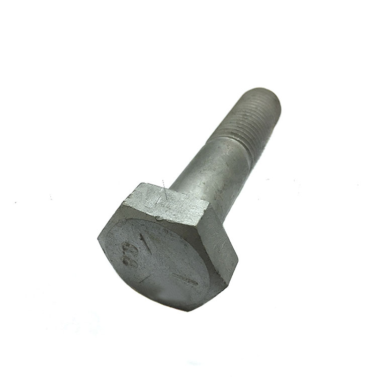 Șurub cu cap hexagonal de înaltă rezistență HDG galvanizat la cald